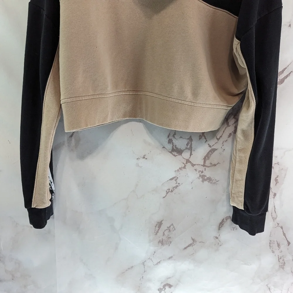 Adidas Hoodie Women Medium Black Vocal Cropped Hoodie Ash Pearl Originals - Picture 7 of 10